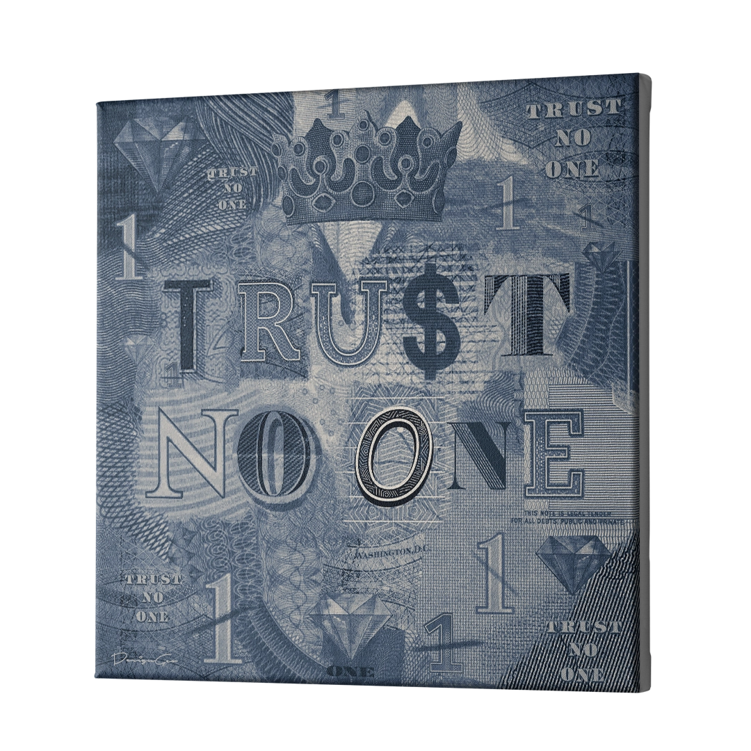 Trust No One Art Square Canvas Print by DesignGeo