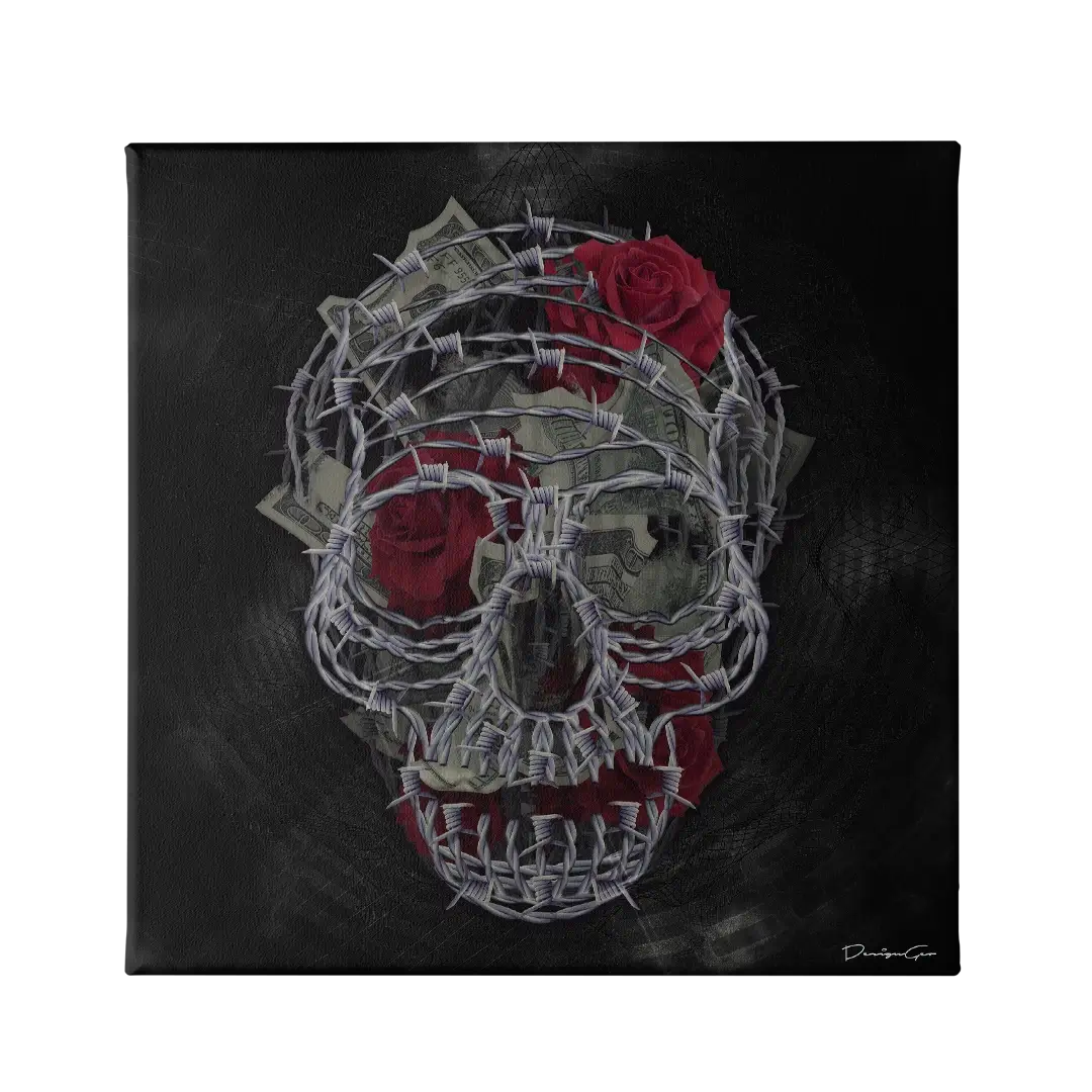 Untouchable Skull Canvas Wall Art