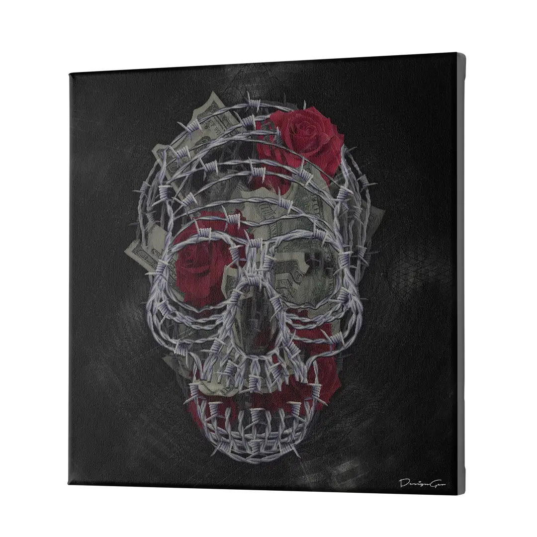 Untouchable Skull Canvas Wall Art