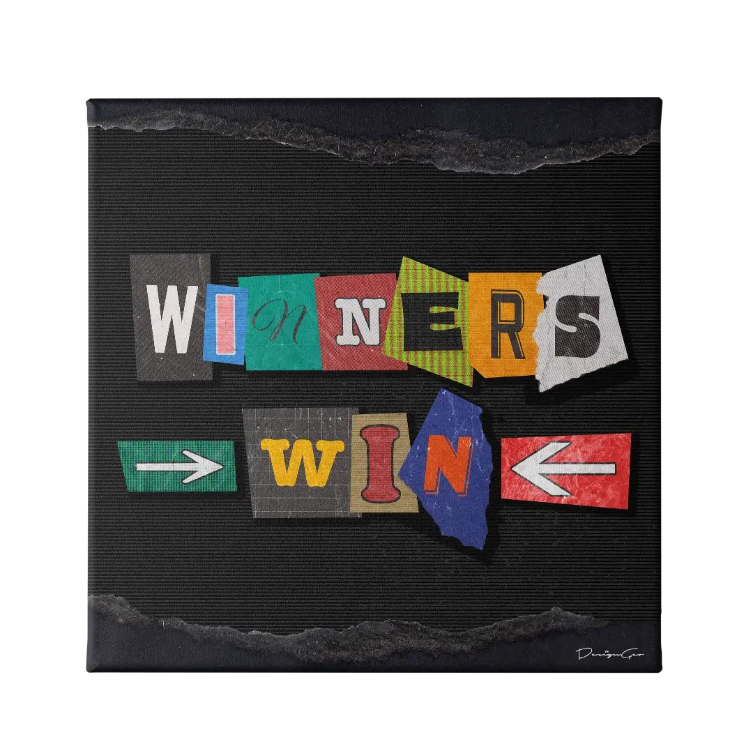 Winners Win Canvas Wall Art