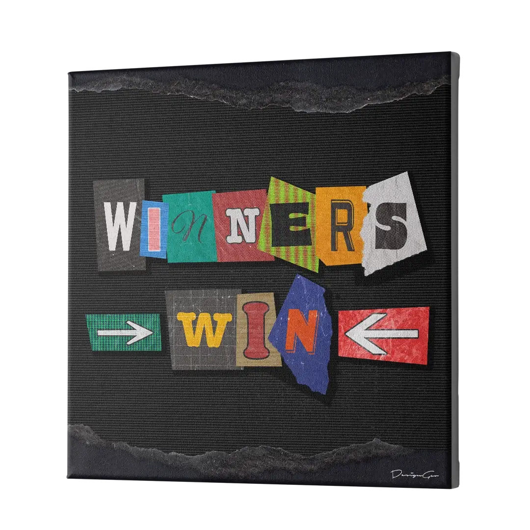 Winners Win Canvas Wall Art
