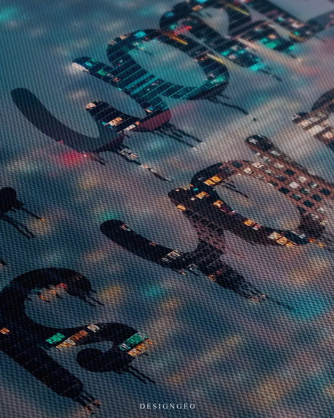 World Foggy Glass Canvas Wall Art